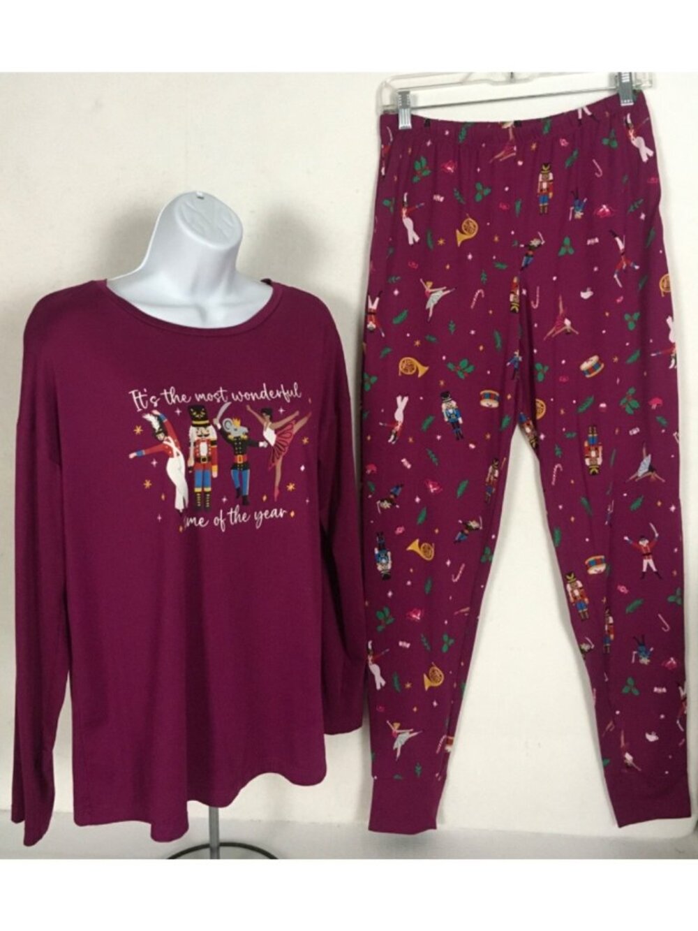 Joyspun Pajama Set Size S Purple Nutcracker Theme Holidays Its That Time Of Year